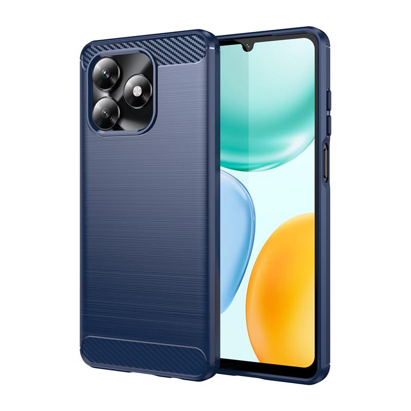 Für Hülle Honor X5c Hülle Für Honor X5c Stoßfest Anti-Knock Weiches Silikon Kohlefaser Rückseite Hülle Für Honor X5c Hülle 6,74 Zoll