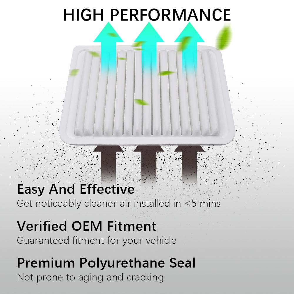 17801-0H050 87139-07010 Engine Air Filter & Carbon Cabin Air Filter for Toyota Corolla Matrix Yaris 4Runner Scion XD 2008-2020