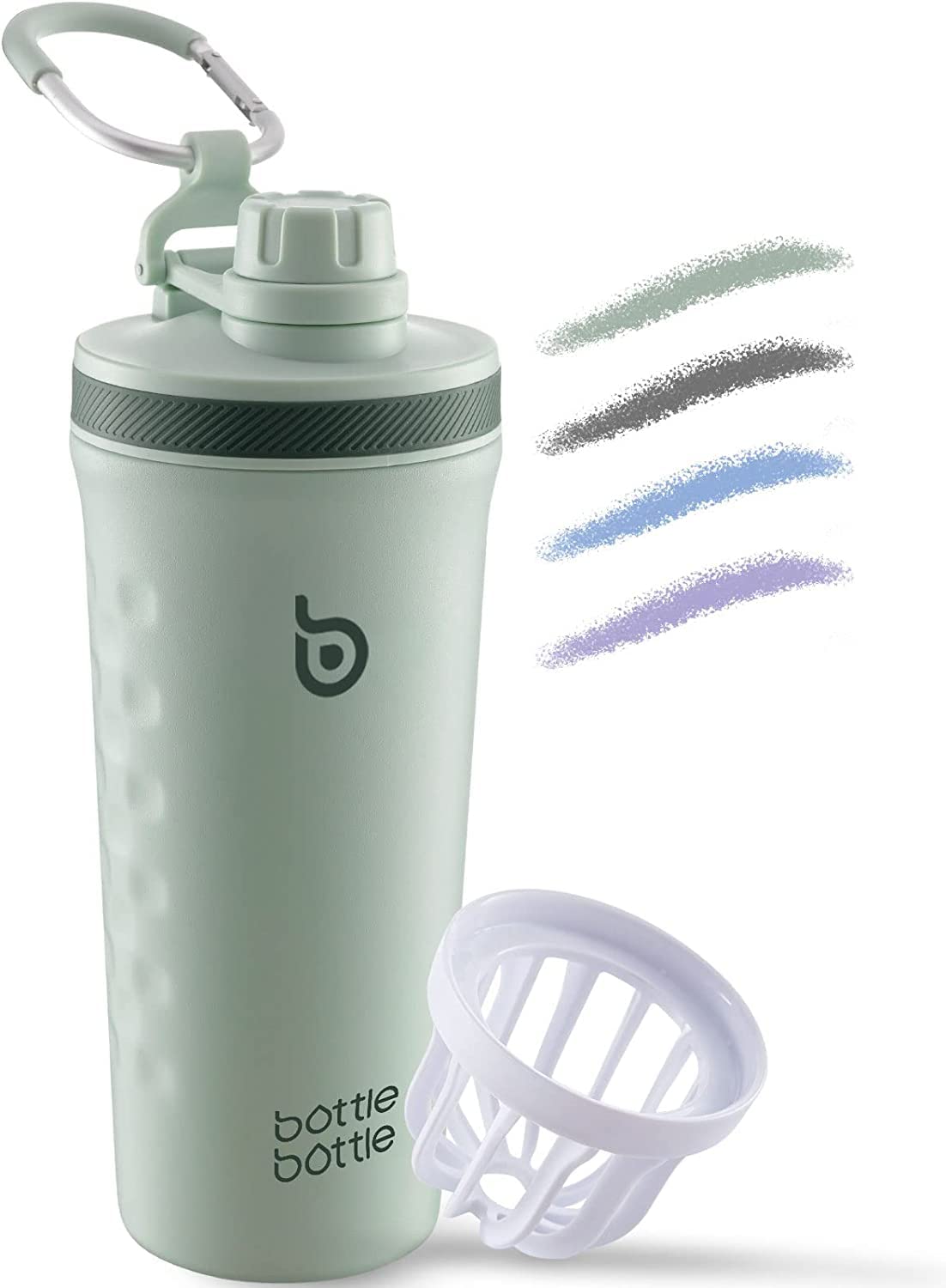 

БУТЫЛКА БУТЫЛКА Спортивная бутылка для воды 800 мл Легкая для переноски Бутылка для охлажденной воды Шейкер для протеина Совместима со спортивными напитками Уличная бутылка для воды Прямая зелёный