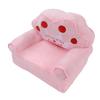 Foldable Kids Sofa 2 In 1   Open Cute Sofa Bed for Living Room Bedroom Crown Pattern Pink