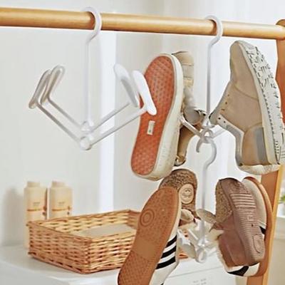 Creative Plastic Windproof Shoe Drying Rack Stackable Space Saving Shoe Drying Hanger Rotatable Wardrobe Storage Rack Scarf