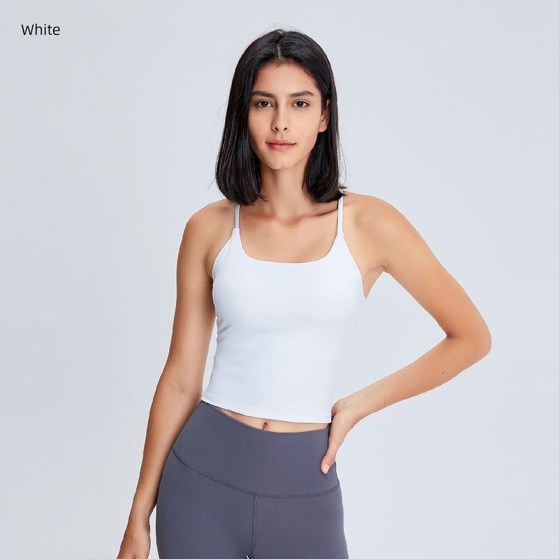Lu Same Style Sexy Y Word Beauty Back Exercise Vest Women's Summer Thin Detachable with Chest Pad Moisture Wicking Yoga Clothes
