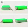 Moo 75030 Short Wallet, Zipper-Around, Bifold, Neon Color, Unisex, Men's and Women's, Green