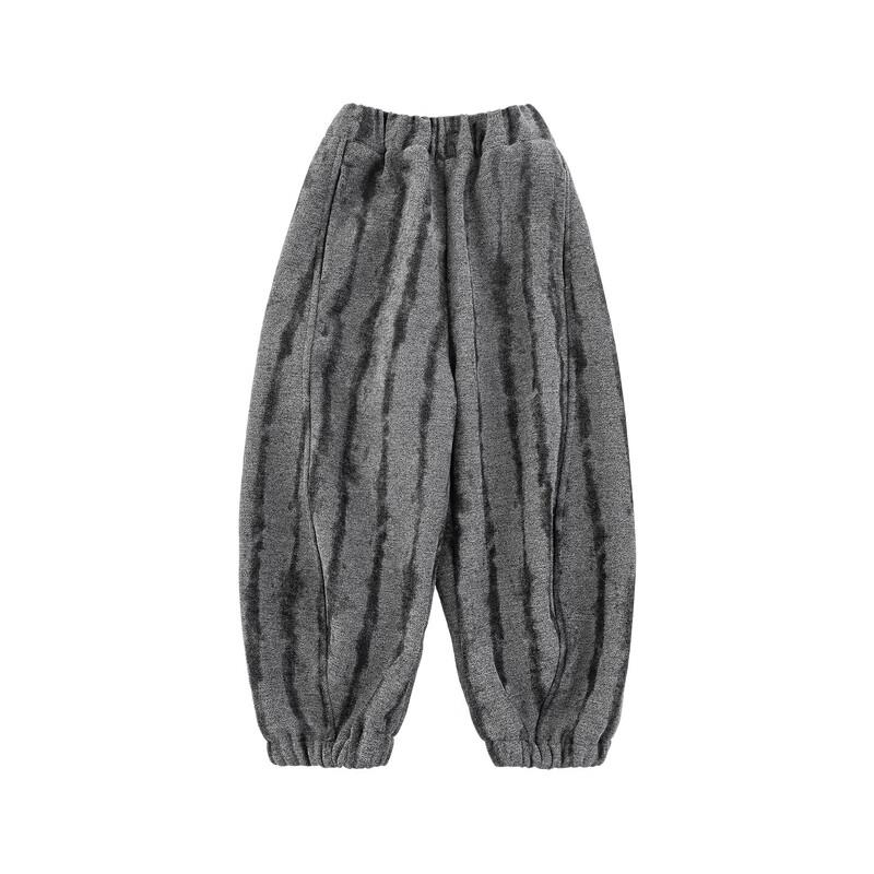 Yuyou Kids Fleece-Lined Striped Jogger Pants 100 cm