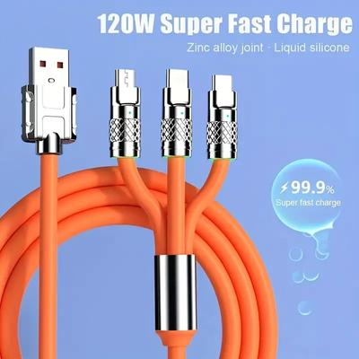 3 In 1 Charging Cable Customer Data Cable Charging Cable One To Three 120W Super Fast Charging Geek Cable Suitable for TYPE-C IPhone Android