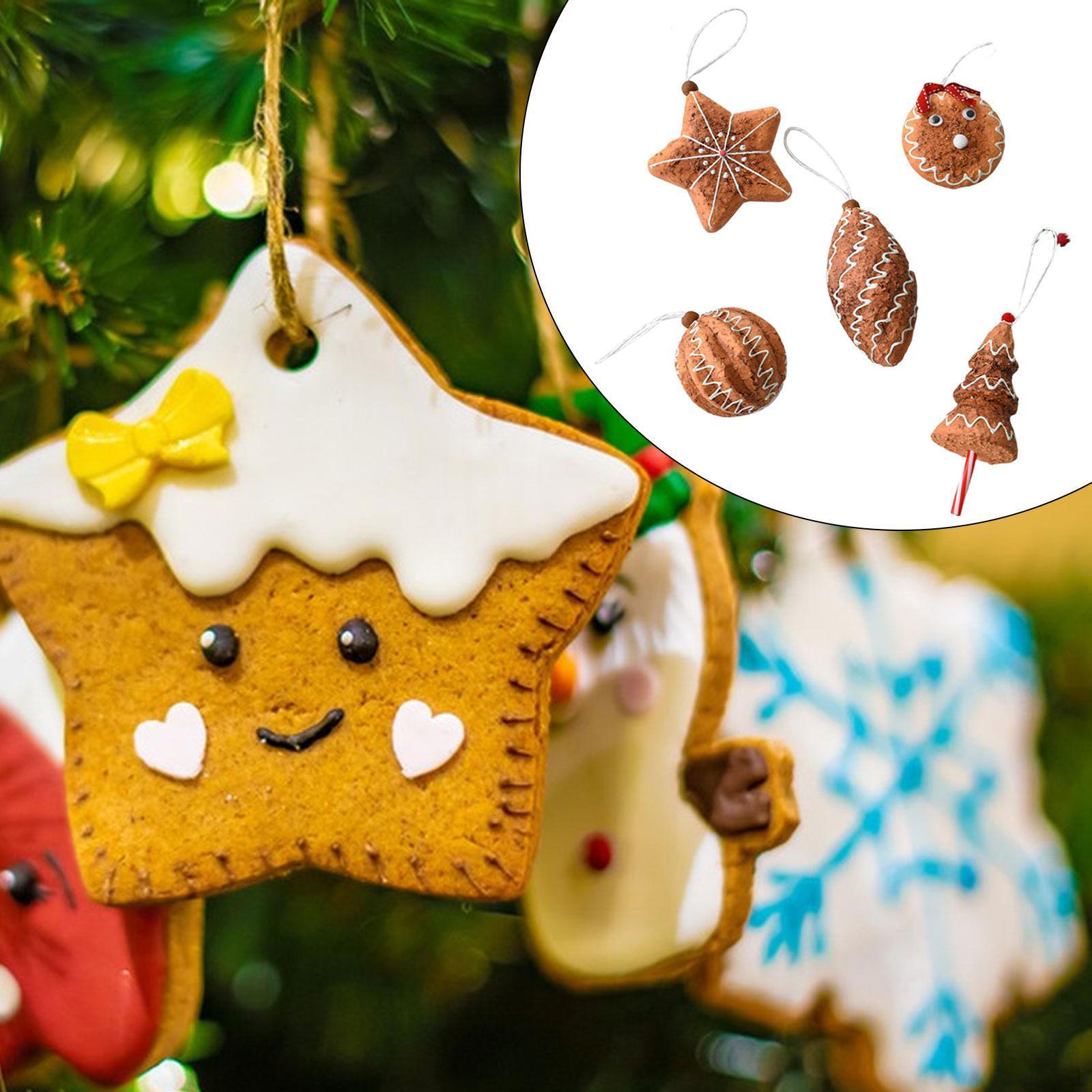 

5 Pieces Christmas Decoration Xmas Hanging Pendant Celebration Decorative Party Supplies Ornament Style A