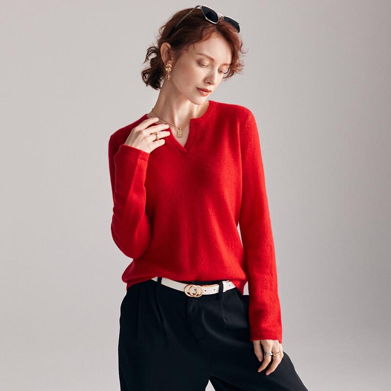 

PALUOPO Women s Scissor Collar Cashmere Sweater XL 110