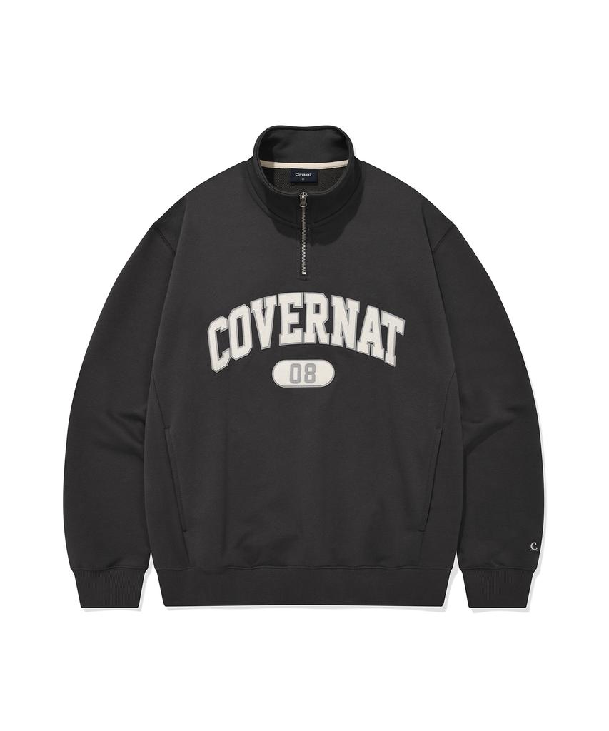 COVERNAT Arch Logo Half-Zip Sweatshirt Dark Gray