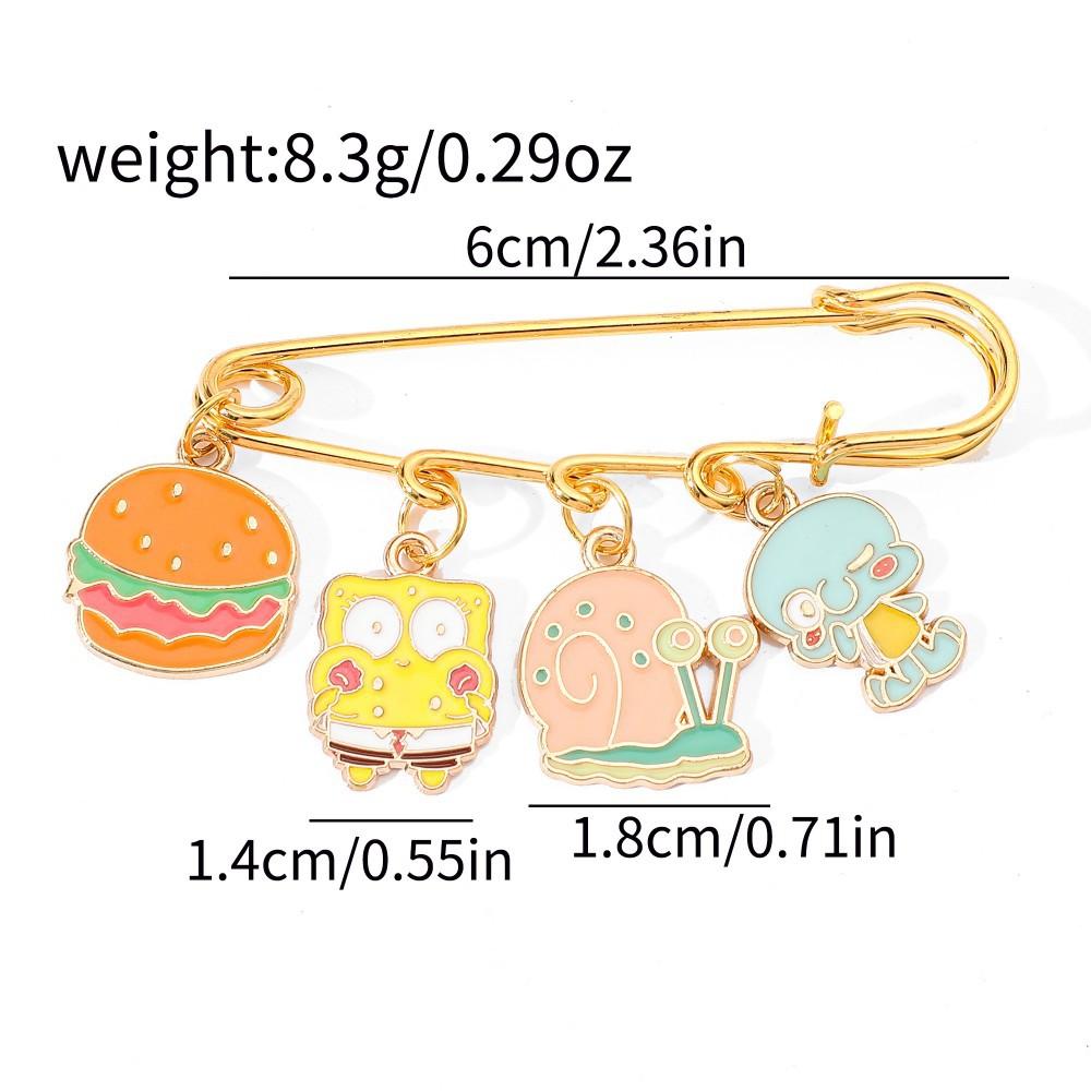 Креативная металлическая булавка Губка Боб Квадратные Штаны Патрик Звезда Осьминог Брат Улитка Дом-Ананас Брошь