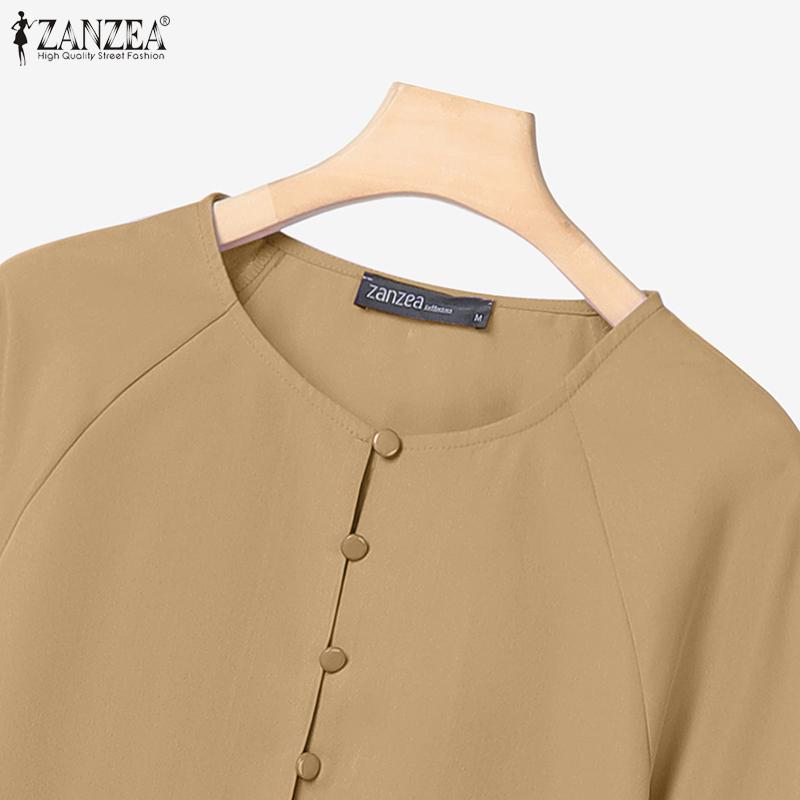 ZANZEA Women Long Sleeve Blouse and Pants Casual Two Piece Suit Sets