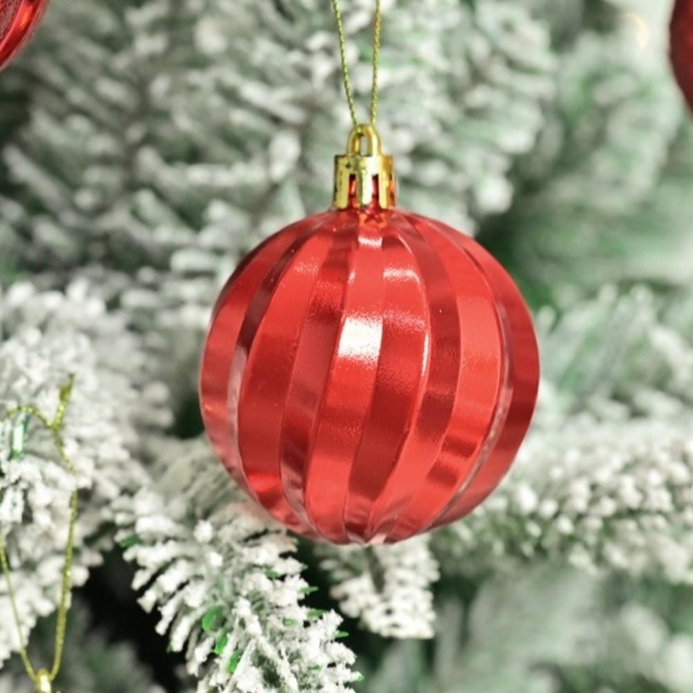 12Pcs/Set Creative Christmas Ball 6CM Xmas Ornament Ball Durable Xmas Baubles  Storefront