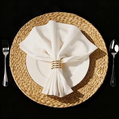 6pcs Gold/Silver Spring Shape Napkin Ring Reusable Metal Christmas Napkin Buckle Double Beads Serviette Ring Thanksgiving