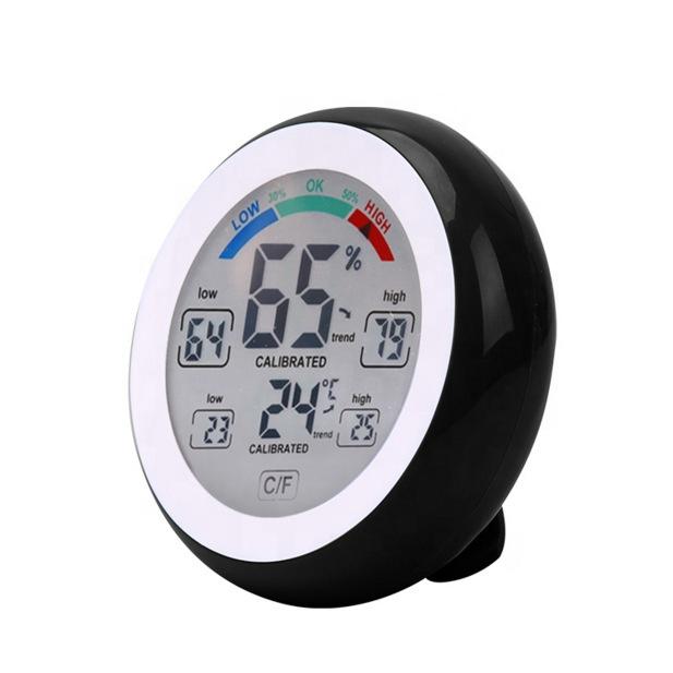 Feuchtigkeitsmesser Indoor Elektronisch Temperatur Rund Digitales Thermometer Hygrometer Tisch Schreibtisch Hygrothermograph