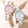 OLEVS Quartz Wristwatch Elegant Luxury Ceramics Strap Waterproof Auto Date Diamond Bezel Watch for Women