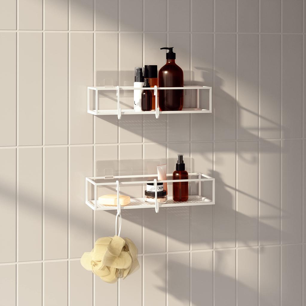 Official Umbra Shower Rack Shampoo Rack Set of CUBIKO 21018615660 Shelf, White, 2,