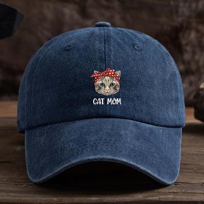 Fashionable Cat Mom Printed Baseball Hat Versatile Outdoor Leisure Fishing Hat Sunshade Duck Tongue Hat Travel Hat