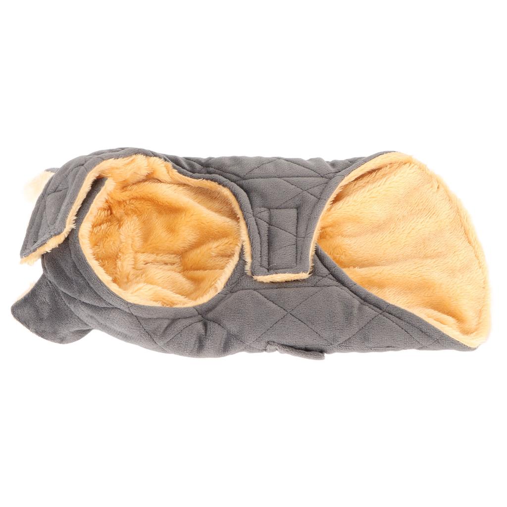 Dog Winter Jacket with Pocket Flannel Polyester Thickened Windproof Comfortable Warm Dog Jacket for Outdoor Walking Hiking