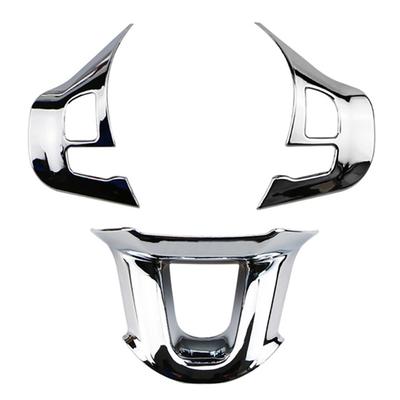 3Pcs/Set Car Steering Wheel Decoration Cover Trim Sticker Fit for Peugeot 2008 208 308 2014-2018 Bright
