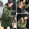 Women New Full Zipper Solid Fashion Cotton-padded Jacket  Hooded Warm Winter Jacket Women Down Jacket