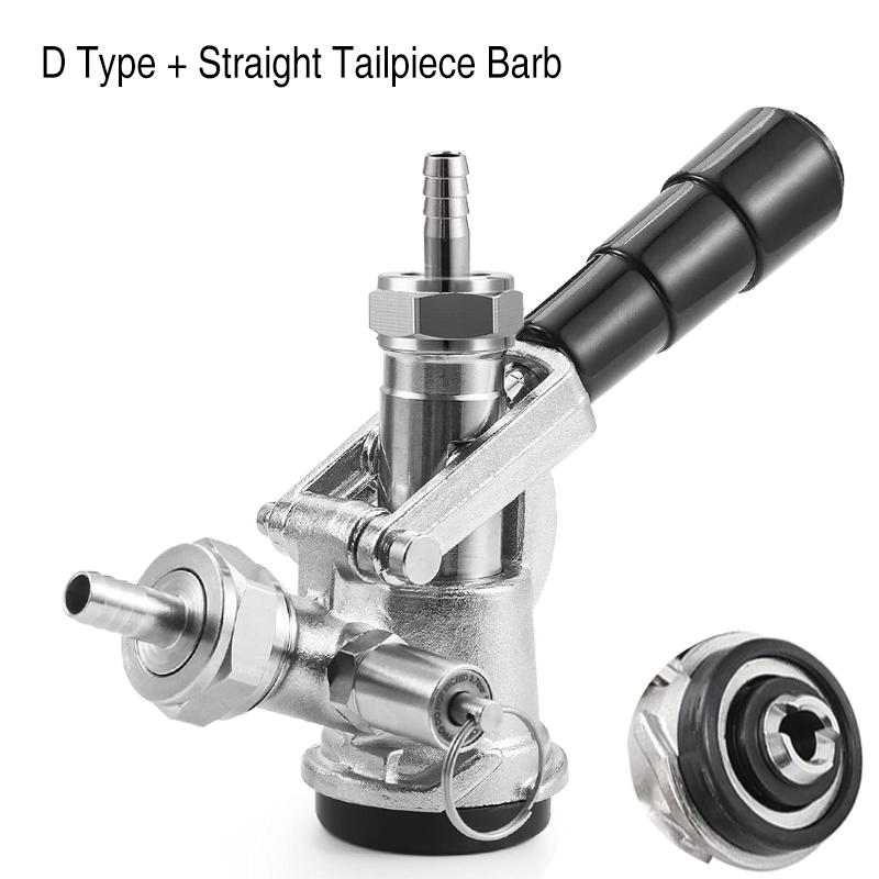 ELECQUEEN Professional Commercial Sankey Keg Couplers,"D" System/"S" System Brewing Keg Tap Coupler Beer Dispenser Bottling Head