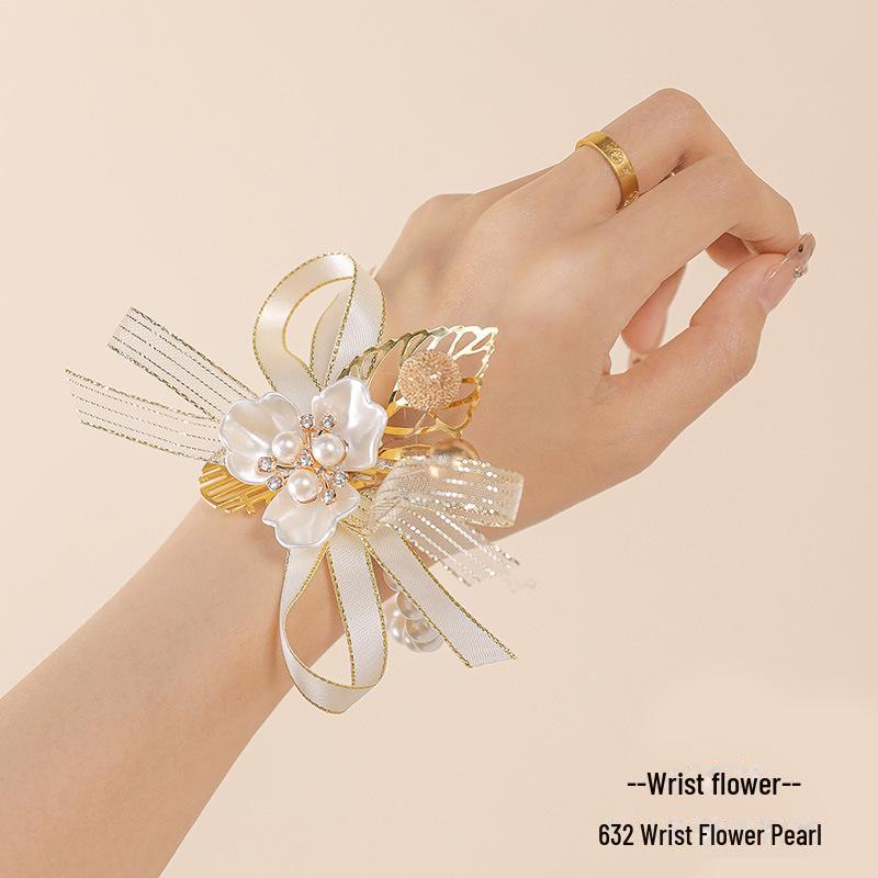 Элегантный корсаж невесты на запястье, свадебные украшения для сестры, свадебный браслет