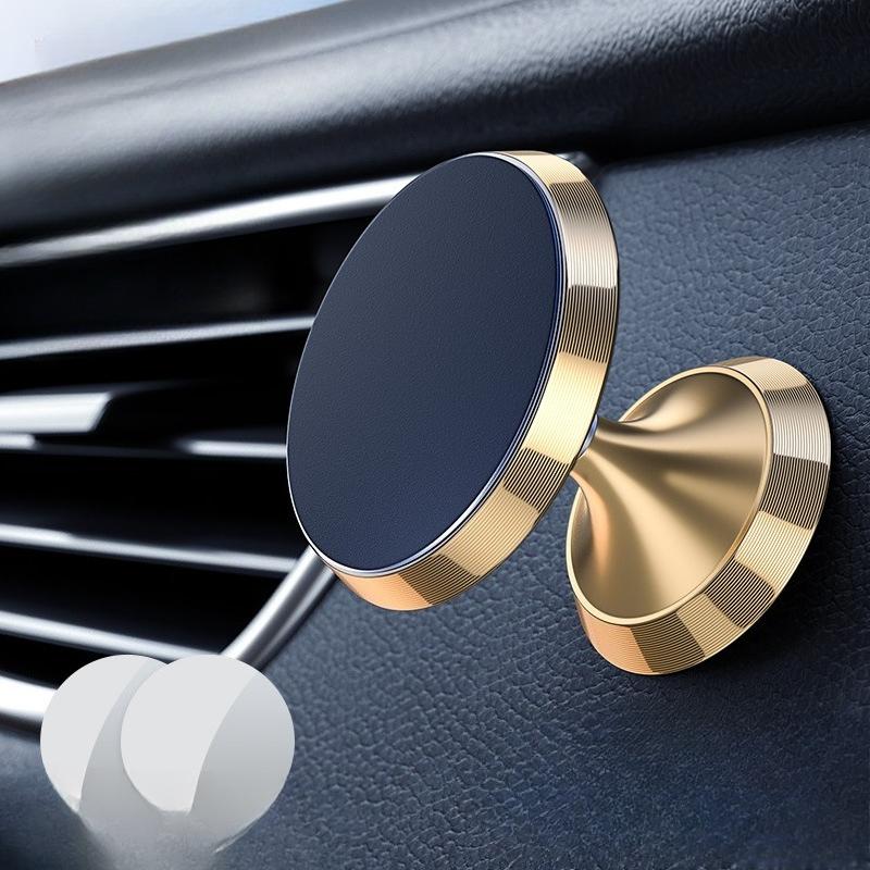 

Новый тип автомобильного держателя для телефона с магнитной присоской, сильная магнитная вращающаяся магнитная сила для автомобильной навигации и фиксации в автомобиле 1pc золотой/шампанского