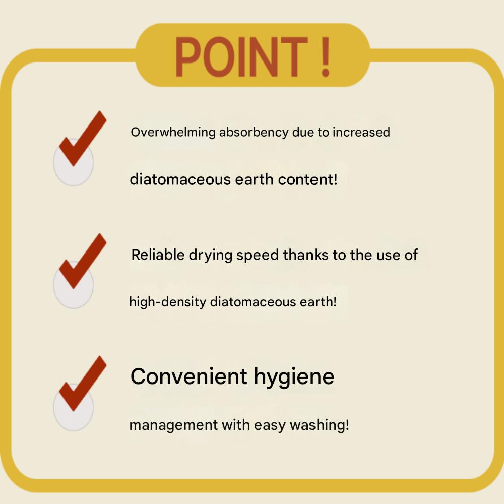 Ramelli Absorbent Diatomaceous Earth Bath Washable Mat Set