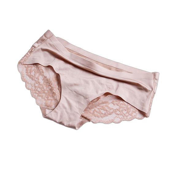 Kadınlar için Dikişsiz İç Çamaşırı İpeksi Görünmez Hipster Külot Orta Yükseklikte Dantelli Saten Esnek Bikini Külot