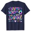 Funny Happy 100th Day Of School  Rainbow 100 Days 100% Cotton T-shirts Men Casual Tshirt Loose Oversized Streetwear T Shirt