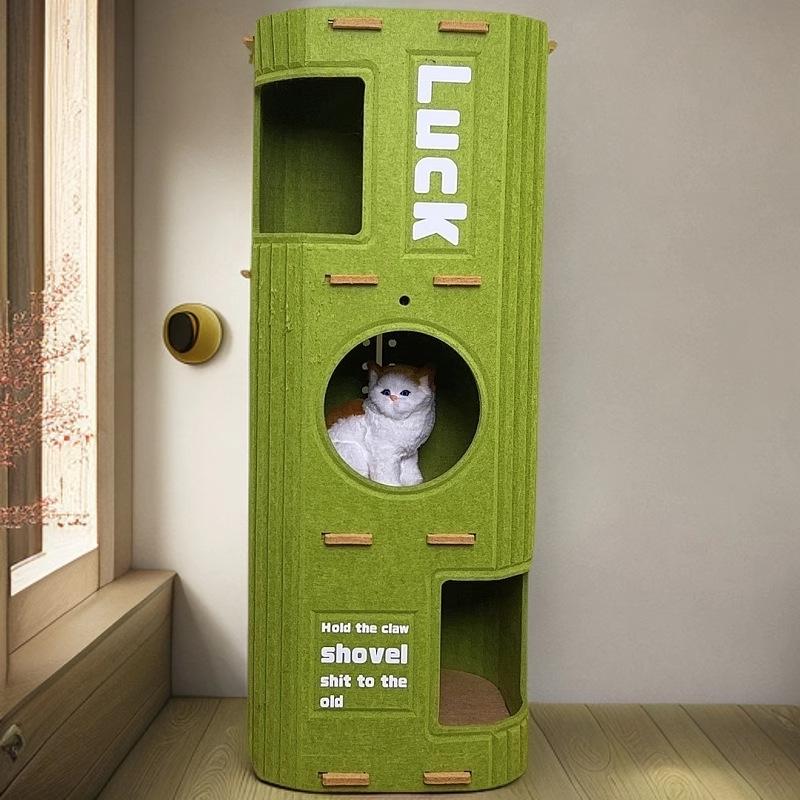 Cat Tree: Multi-layer Nest & Enclosed Bed - Durable, Scratch-Resistant, All-Season, Multi-Cat Home