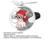 Car Air Vent LED Aroma Diffuser Rotating Flying Ball Car Air Freshener with Colorful Mood Light 3D Sci-Fi Design Aromatherapy Ornament for Car Home