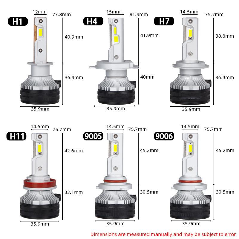 K7C 4300K H7 H4 H11 Led Lamp 3 Copper Tube Led