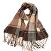 Autumn and winter khaki plaid scarf commuter ladies scarf long shawl dual-purpose Christmas wind