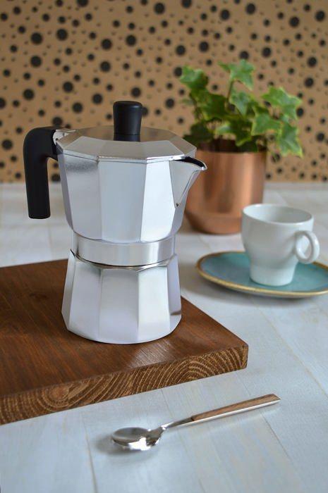 Cafetière Moka - PINTINOX - Aluminium - 1 Tasse - Poignée Anti-brûlure - 75 Ml