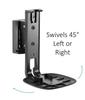 Adjustable Wall Mount Bracket Compatible with Sonos One 1 Speaker 2 Pack ynVISION.DESIGN One, SL, Play (Black)