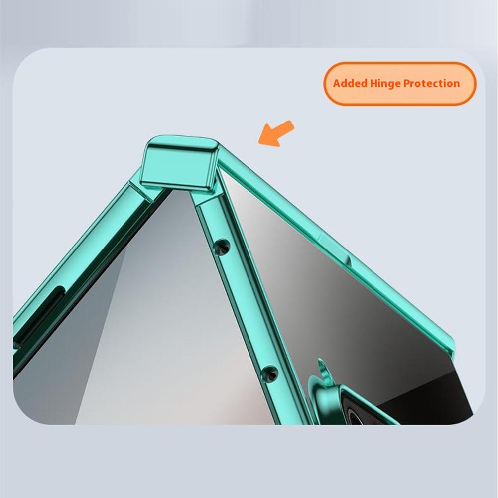 For Samsung Galaxy Z Fold7 5G Case Hinge Design Electroplating PC Clear Phone Cover