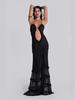 2026 European & American Women's Sexy Printed Halter Backless Bodycon Dress