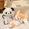 Doll Pendant Cartoon Elephant Monkey Fox Frog Design Plush Keychain Bags Backpacks Keys Decorative Bag Accessory