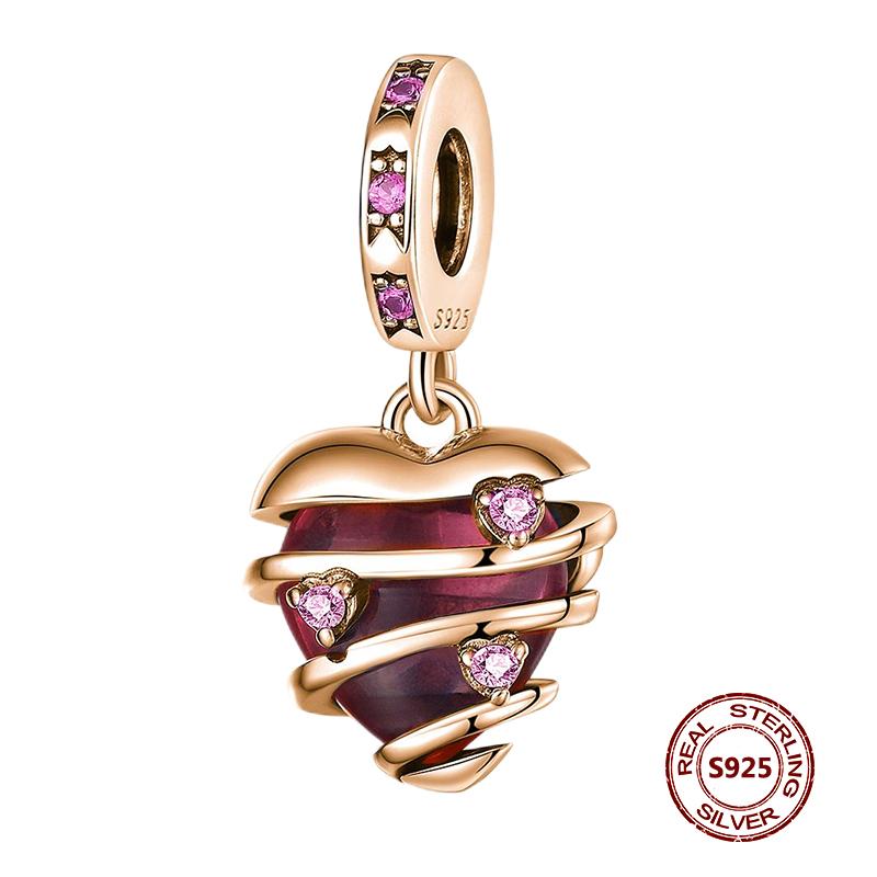 Charms camaleonte adatti a braccialetti originali alla moda in argento 925 con zircone, perlina a forma di polpo e tartaruga, ciondolo a forma di farfalla e lucciola, fai da te per realizzare gioielli