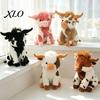 Soft Nursery Room Decoration Highland Cow Stuffed Animal Toy, Plush Scottish Cattle Doll, Fluffy Pillow Toy Cute Farm Doll Present for Adults