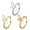 Fidget Spinner Adjustable Stacking Worry Ring for Butterfly Rotating Ring Jewelr
