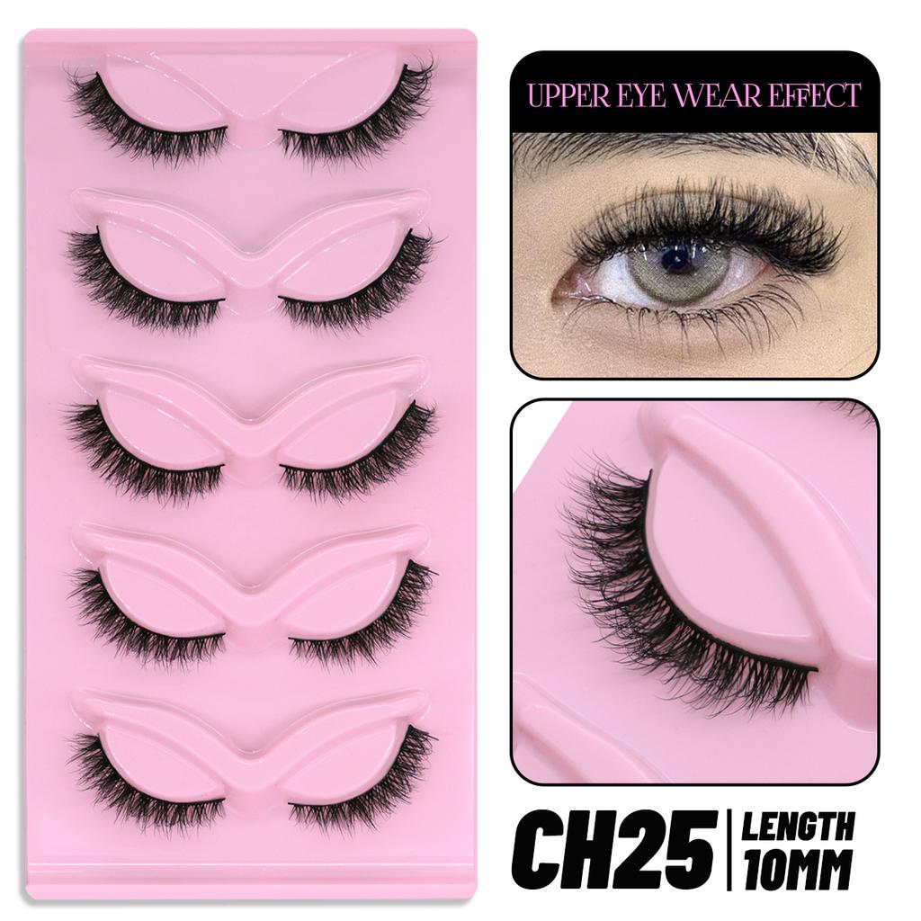Cat Eye Lashes Faux Mink Eyelashes Natural Long Winged End Eye Elongated Eyelashes Faux Cils Eyelashes Extension