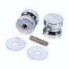 Aluminum Alloy 1.1  Dia Single Glass Door Knob Bathroom Shower Cabinet Handle with Screw