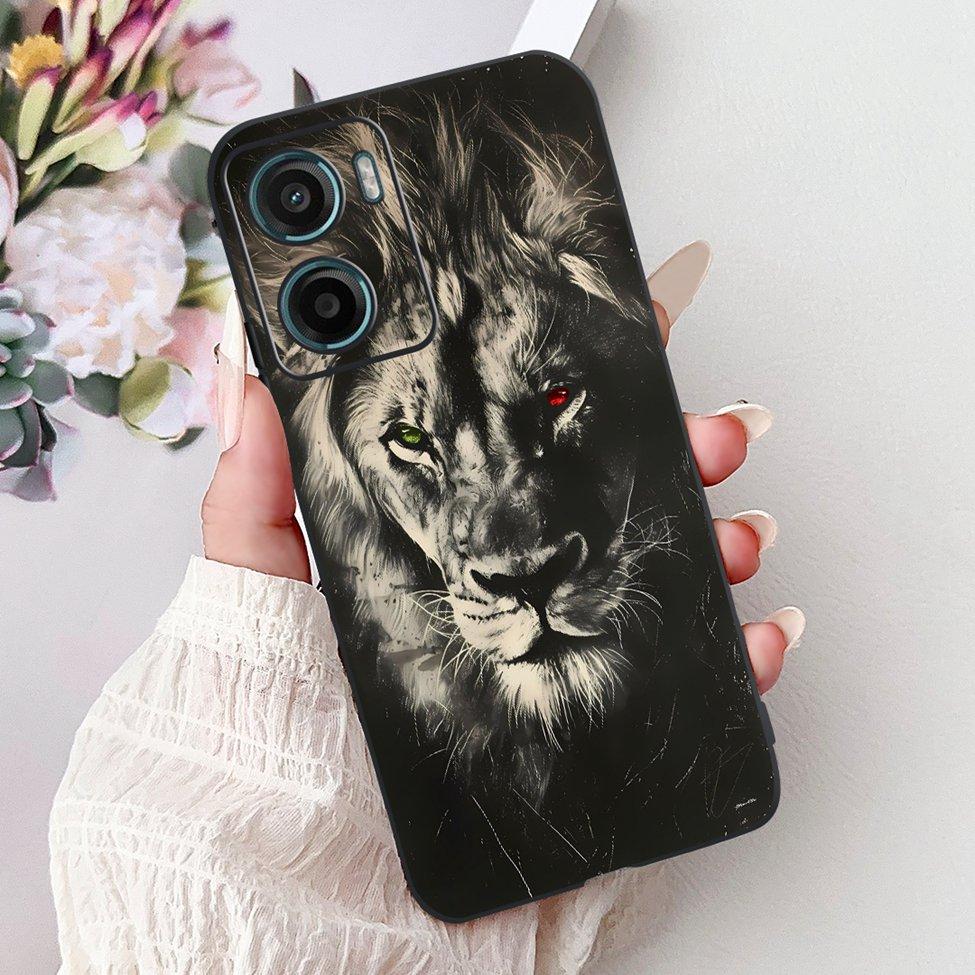 For Motorola Moto G05 Case E15 Silicone Cute Cat Fashion Flowers Cool Painted Back Cover For Motorola Moto E15 Phone Case Bumper