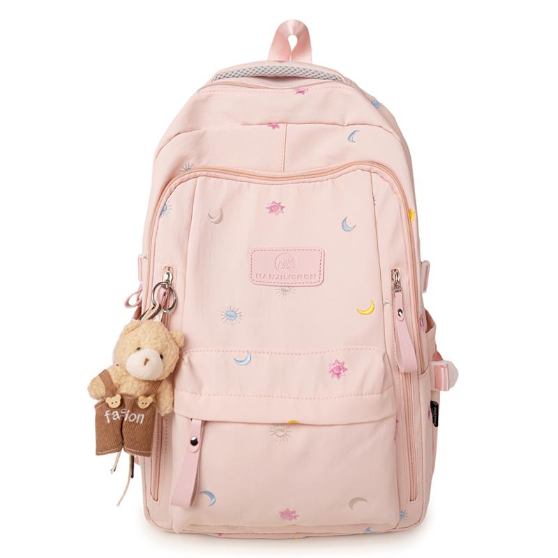 Zaino Stile College da Donna Zaino Ricamato Zaino Scolastico per Studenti