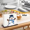 Vertical Tissue Holder Christmas Snowman Napkin for Table, Wooden Standing Winter Dispenser, Holiday Paper Towel Stand Kitchen Dining Table Farmhouse