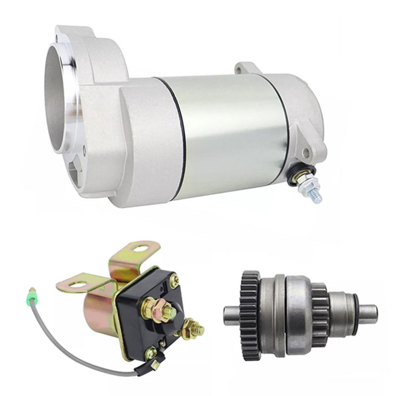 Ac29-Starter With Drive Bendix & Relay Solenoid 3085393, 3090034 For Polaris Xplorer 400/400L 300 250 4X4