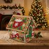 Four-sided DIY Pearl Art Kit Rhinestone 3D House Ornament  Holiday Gift