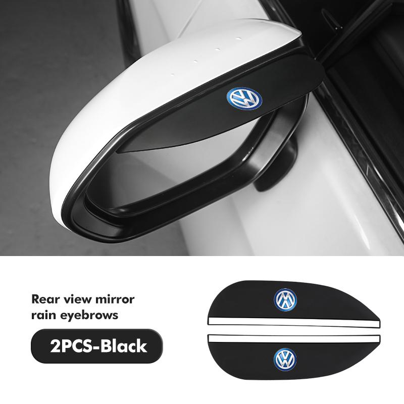 RFKNG1 Car rearview mirror rainproof eyebrow cover accessories For Volkswagen VW Scirocco Passat Polo B5 B6 B7 CC Tiguan Sharan Touran