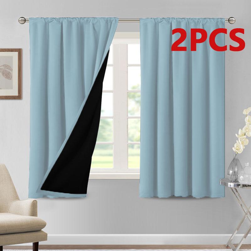 1/2PC Modern 100% High Shading, Waterproof, Heat-insulating, Privacy Indoor and Outdoor Curtains and Door Curtains